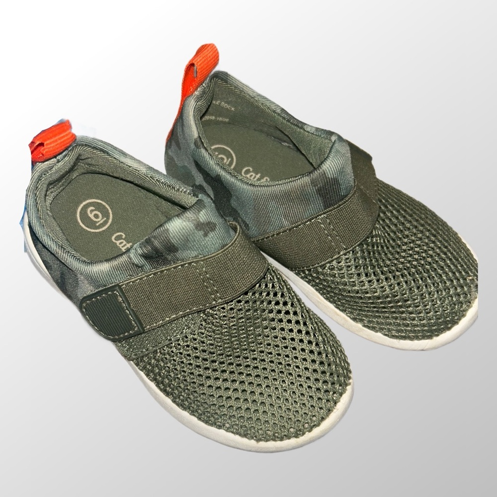 Cat & Jack Green Camouflage Kids Sneakers